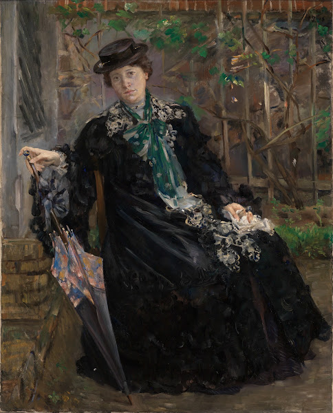 Bildnis Frau Charlotte Berend Corinth im Garten 1908