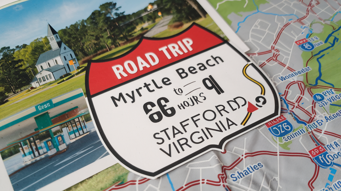 Driving Time from Myrtle Beach, SC to Stafford, VA