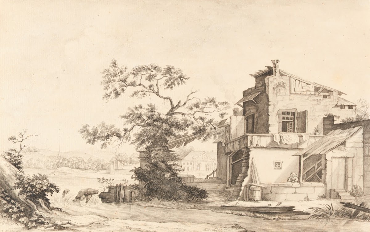 Landschaft am Fluss 1750