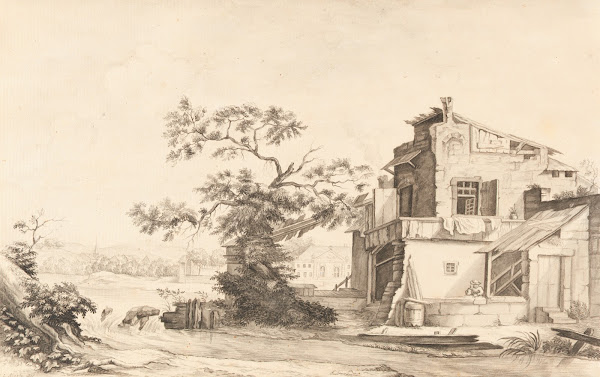 Landschaft am Fluss 1750