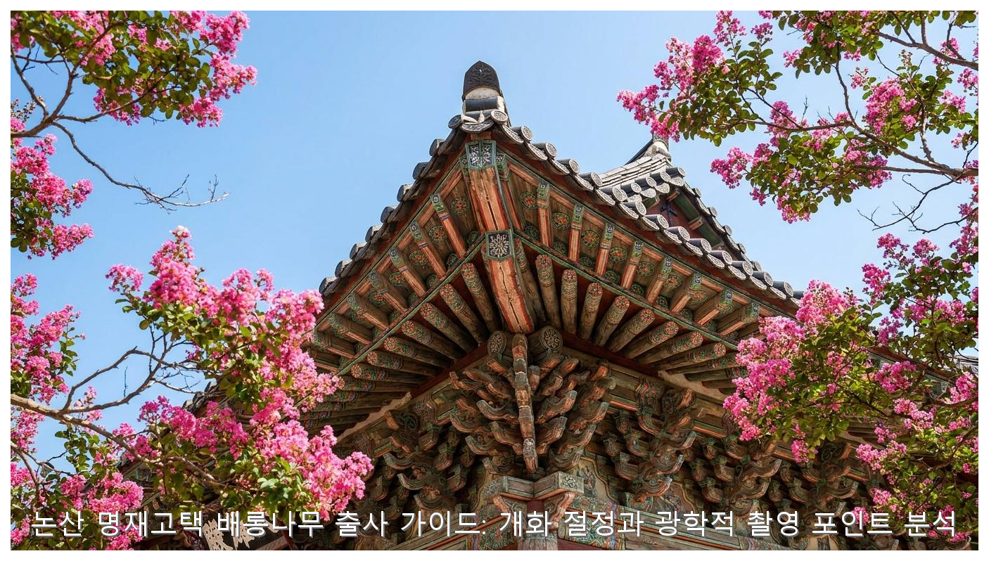 논산 명재고택 배롱나무 출사 가이드: 개화 절정과 광학적 촬영 포인트 분석 핵심 안내 및 분석 인포그래픽 (6)