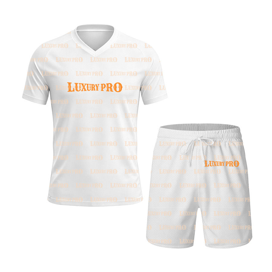 AOP MEG Raglan Sleeve V-Neck Soccer Jersey + Regular Fit Beach Pants - Birdseye Fabric