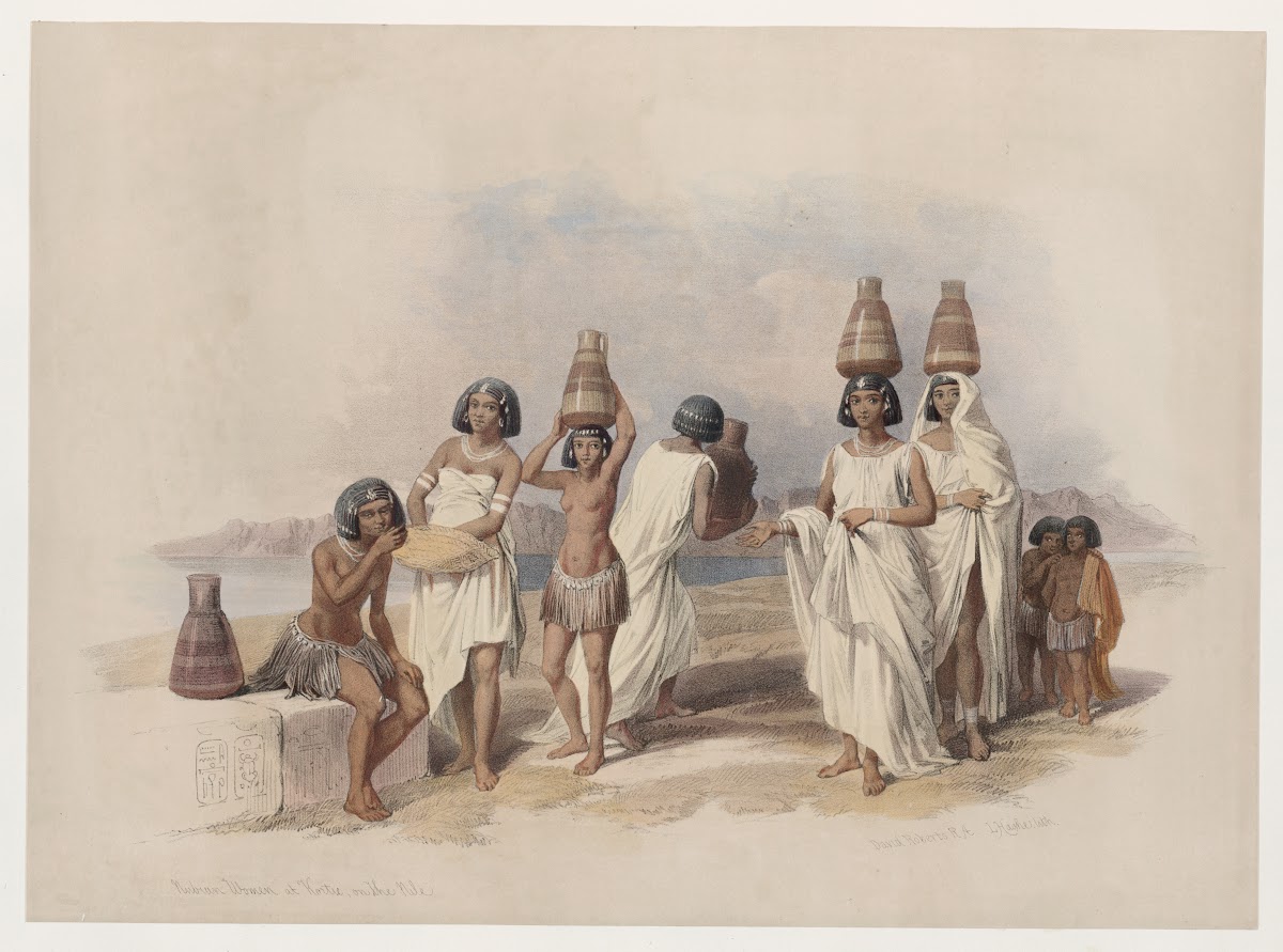 Nubian women at Kortie on the Nile 1846 1849