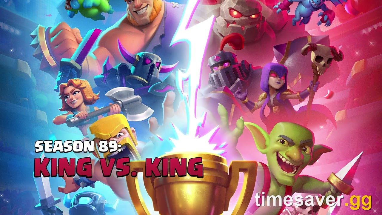 Clash Royale Season 89 King vs. King title card from the October 2026 TV Royale