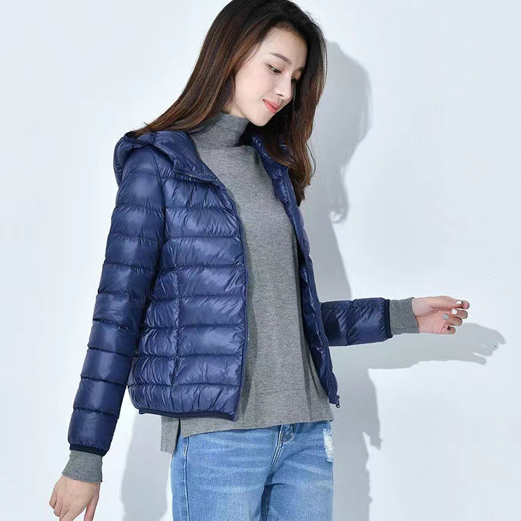 Women's Puffer Jacket, Short, Fitted, with Hood