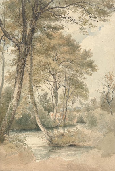 Stream with Trees and Cattle near Bromley Hill Kent 1807