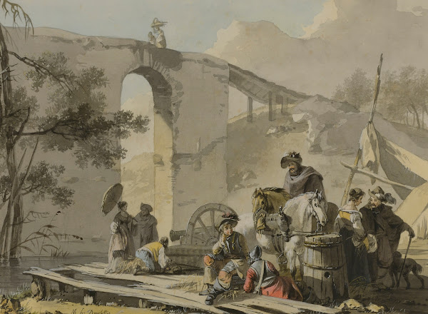 Soldiers And Their Women In An Encampment
