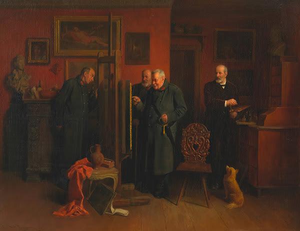 Der Maler Friedländer in seinem Atelier 1889