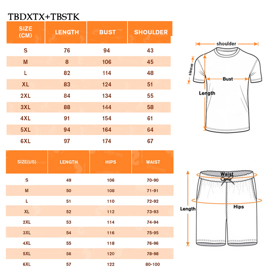 AOP Universal Crew Neck Short Sleeve US Size + Universal Beach Shorts (Cotton Like)
