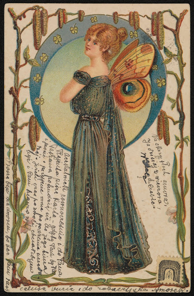 Woman with butterfly wings 20th century