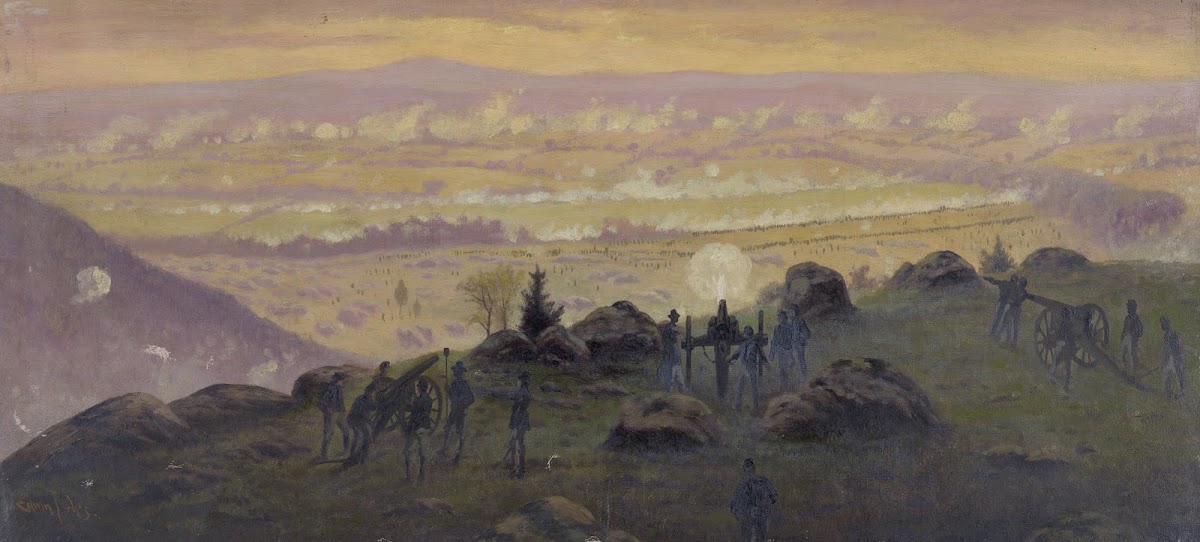View from the summit of Little Round Top at 730 PM July 3rd 1863 1865 1895