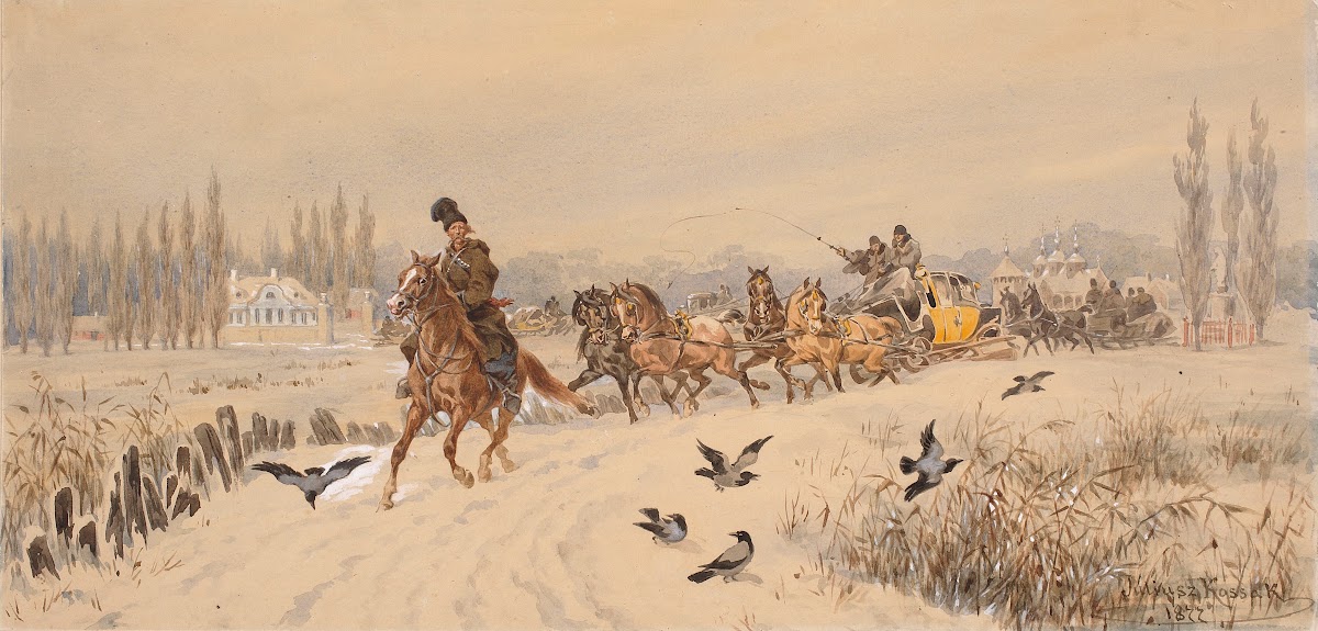 Sleigh ride back from a party 1877