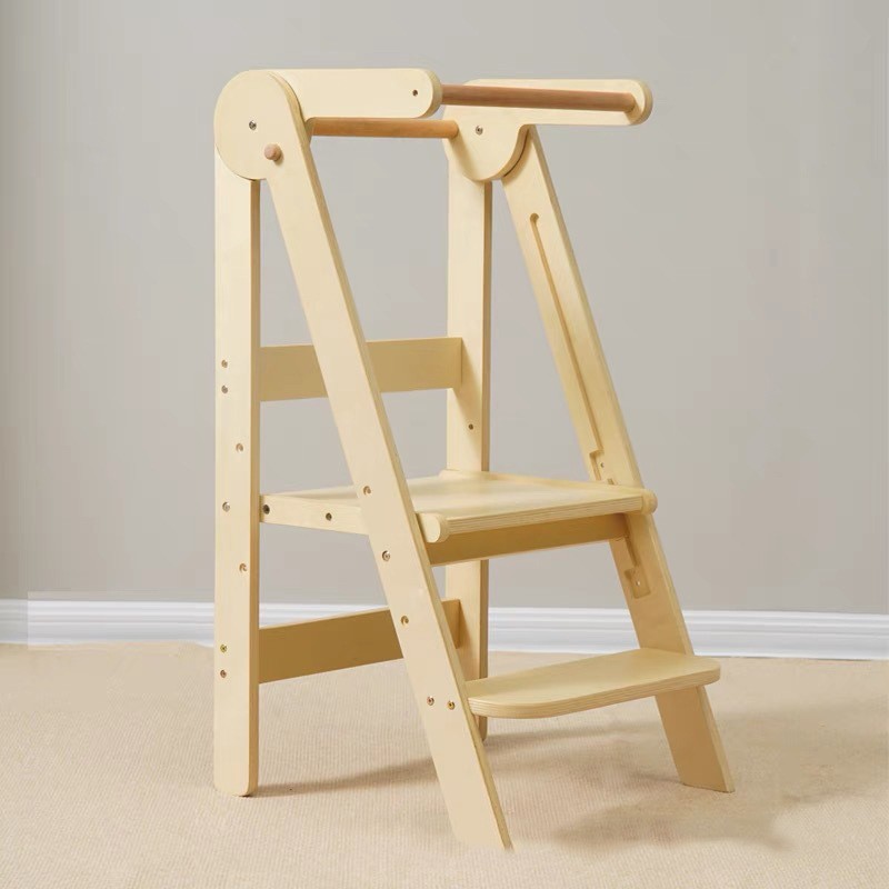 Montessori-Lernturm aus Holz, klappbar, 91×46×48 cm