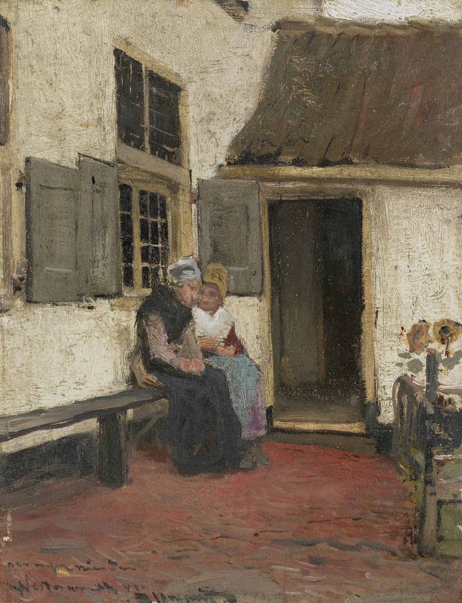 Neighborly Gossip c 1880   c 1907
