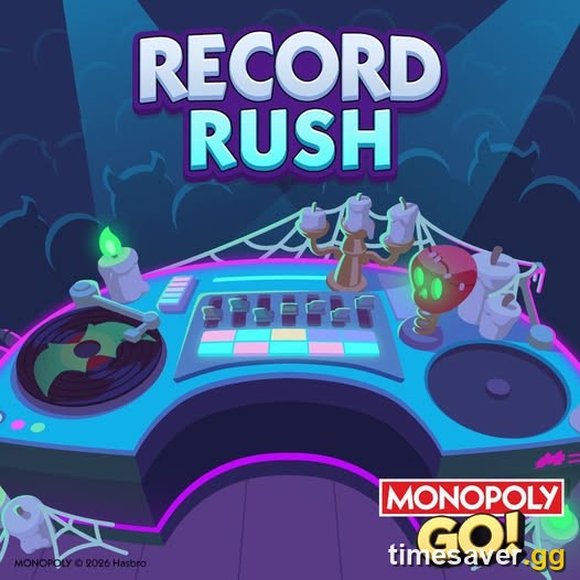 Record Rush, an official MONOPOLY GO event, where rolls turn into rewards
