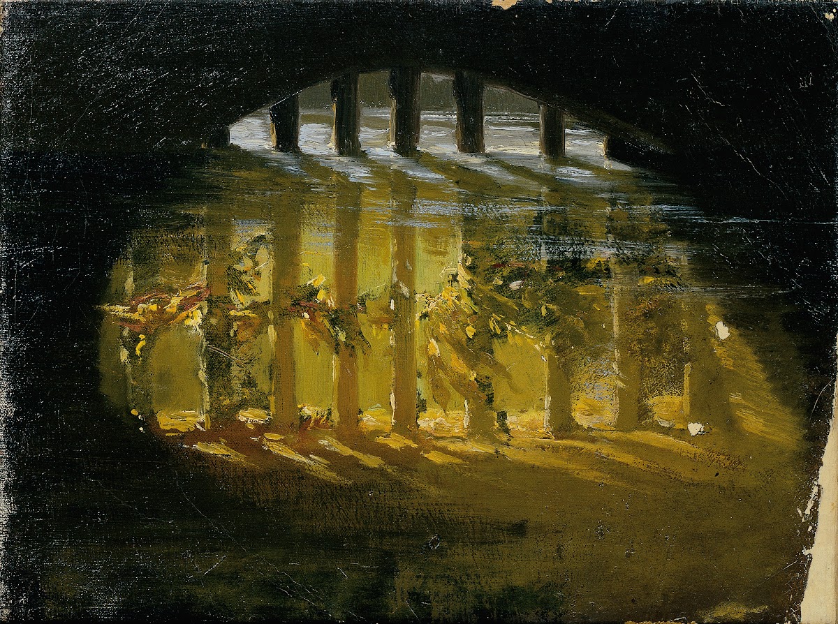 Motiv aus dem Hellbrunner Schloßpark 1850s