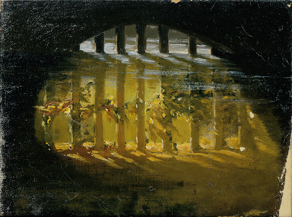 Motiv aus dem Hellbrunner Schloßpark 1850s