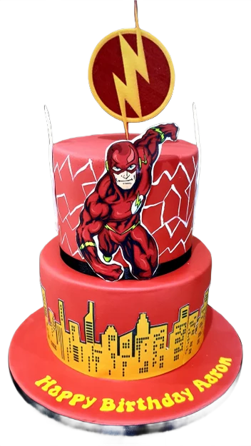 Avengers Flash 2 Tier Birthday Cake CB-NC467