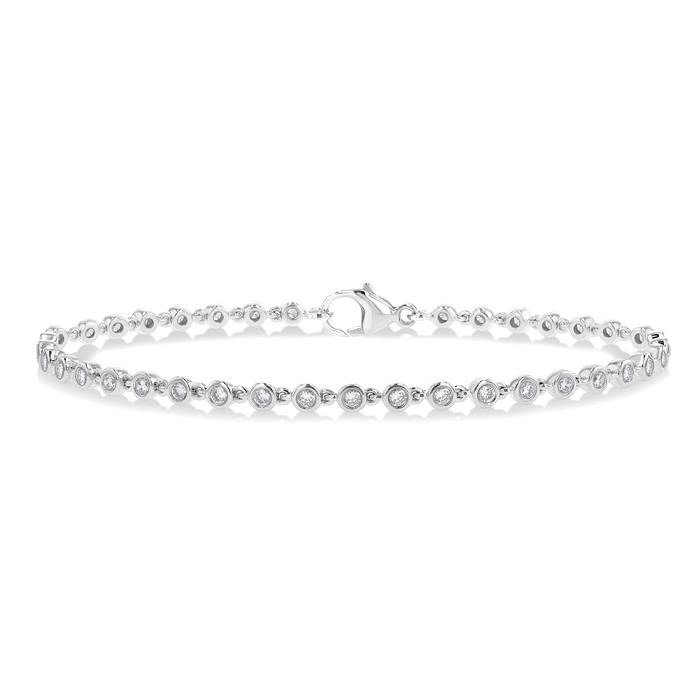 Bezel Set Diamond Tennis Bracelet