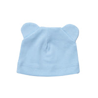 Hat Twins for newborns knit with ears (0–3 mon) blue
