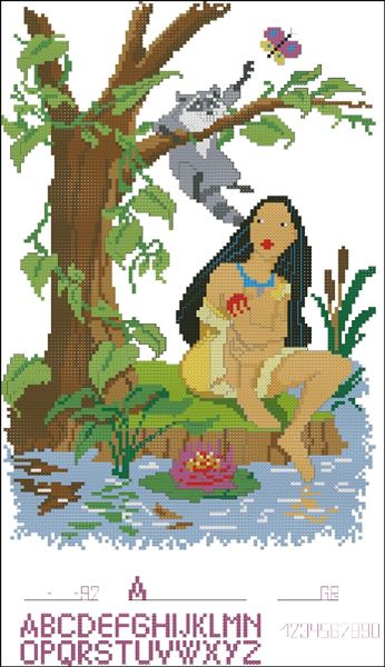 CMP VER70928 Pocahontas Birth Sampler