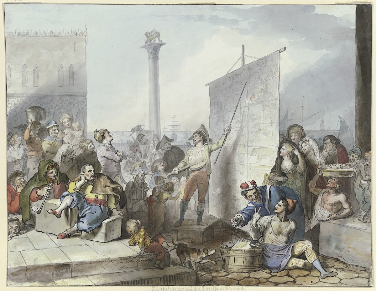 Bänkelsänger auf der Piazetta in Venedig 1797