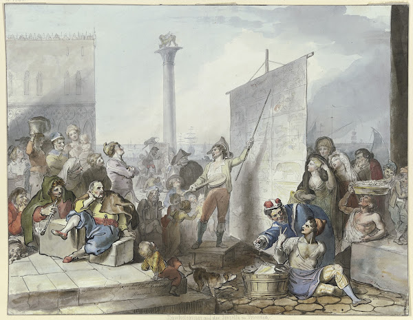 Bänkelsänger auf der Piazetta in Venedig 1797