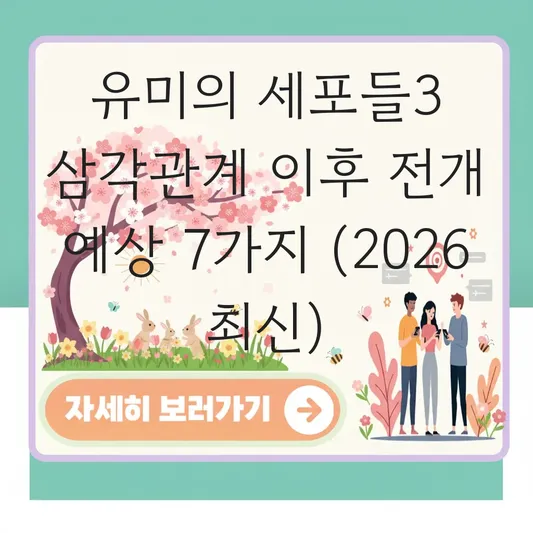 유미의 세포들3 삼각관계 이후 전개 예상