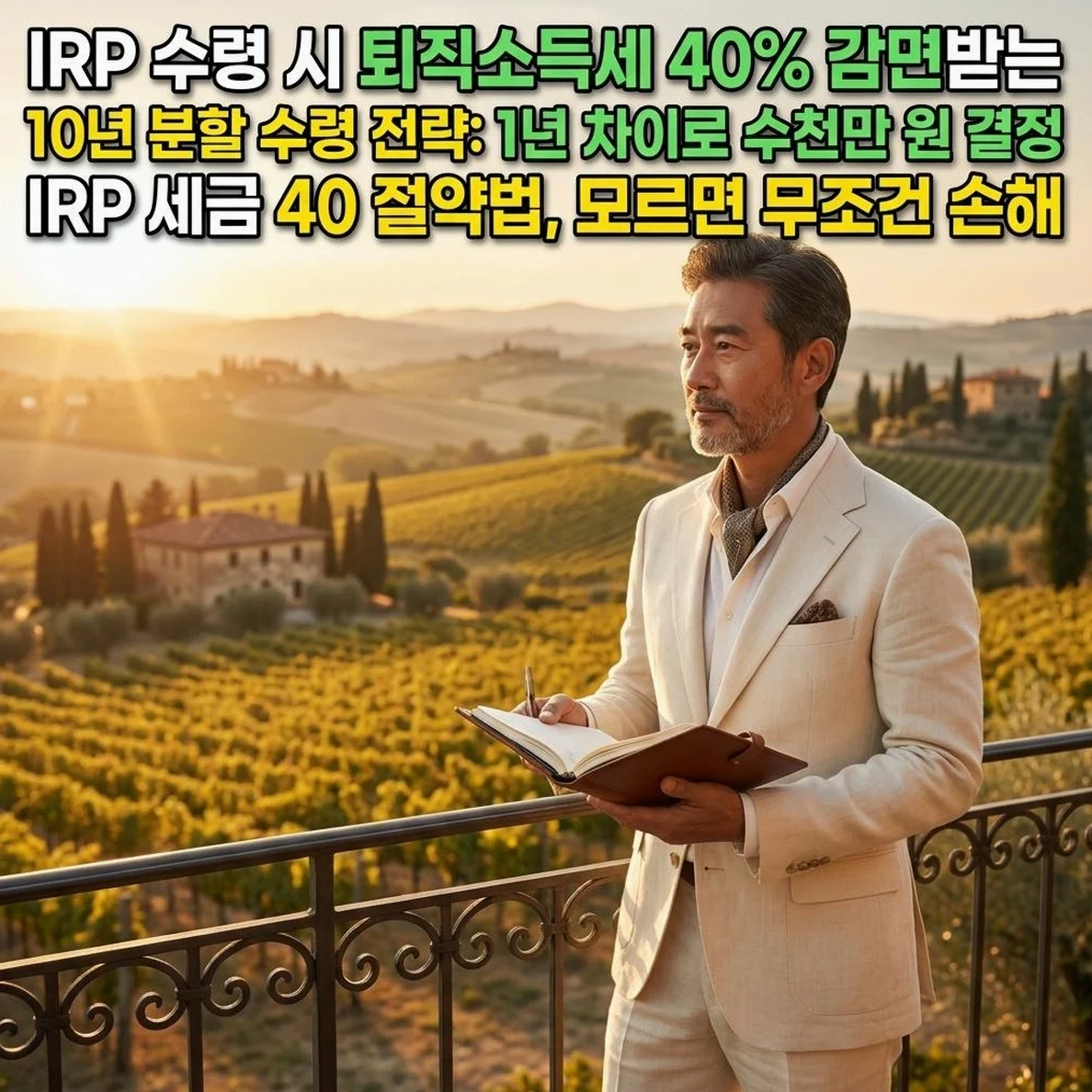 IRP 퇴직세 40% 감면 10년 수령 전략