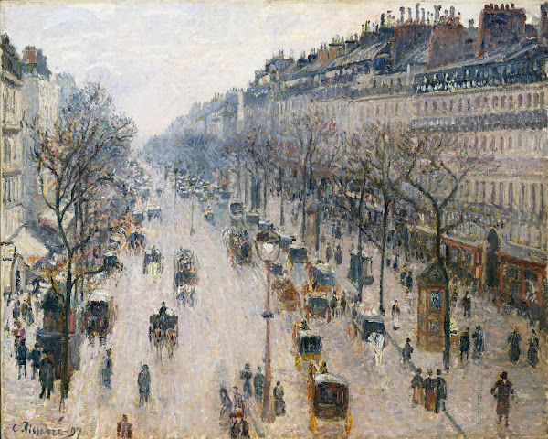 The Boulevard Montmartre on a Winter Morning 1897