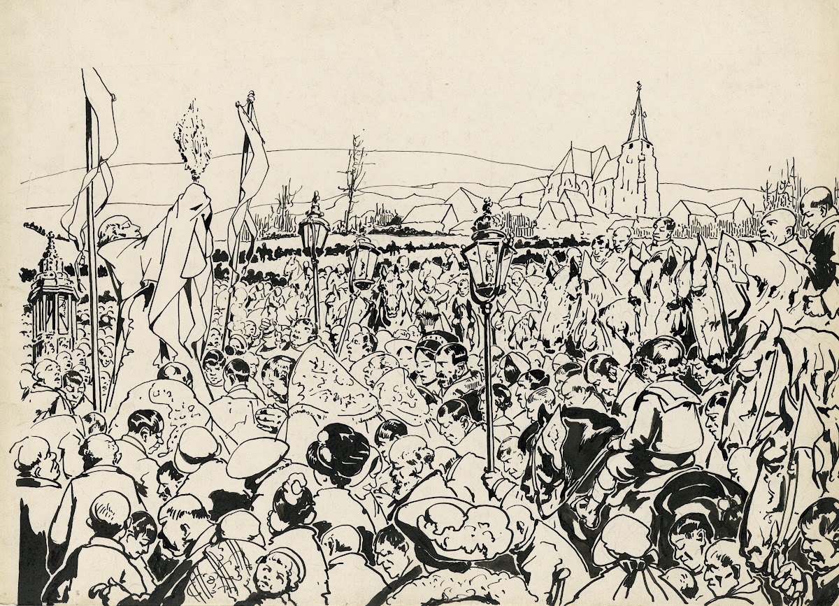 De Zegening Beêvaart van Hakendover 1910