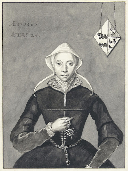 Portret van een vrouw met het wapen Van Slingelandt Brouwer 1720   1792