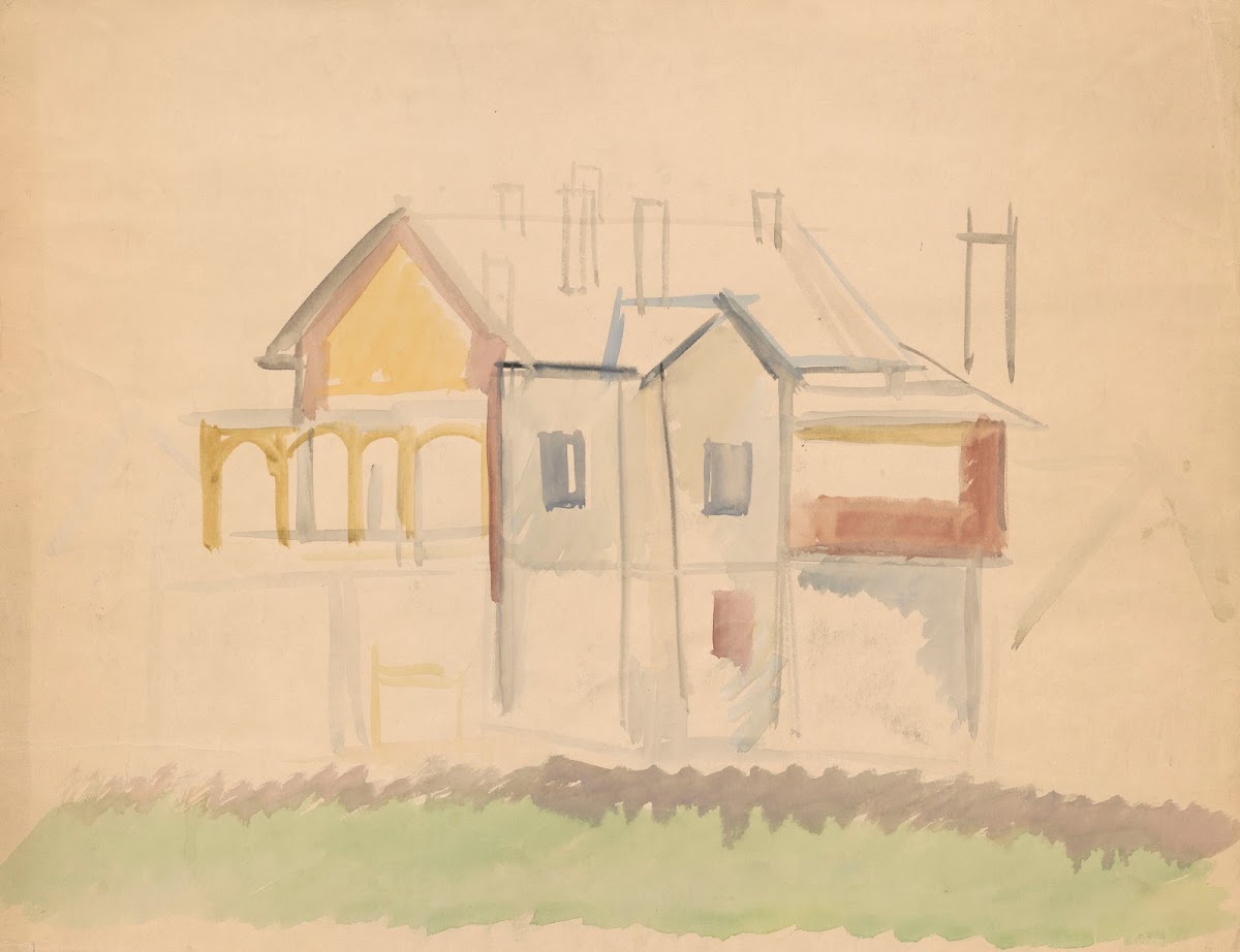 Sketch of buildings 1930   1935