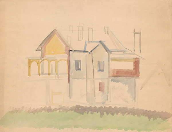 Sketch of buildings 1930   1935