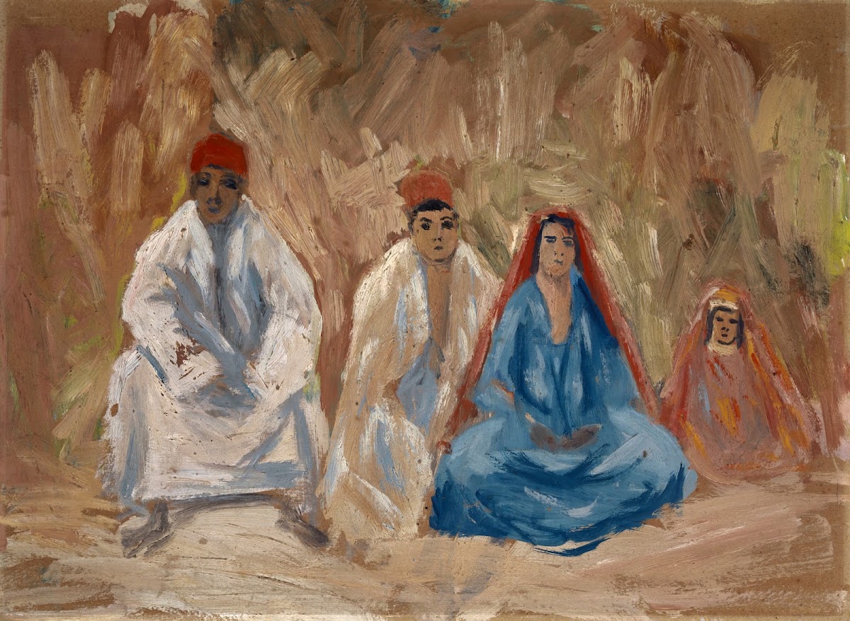 Vier hockende Beduinen 19161918