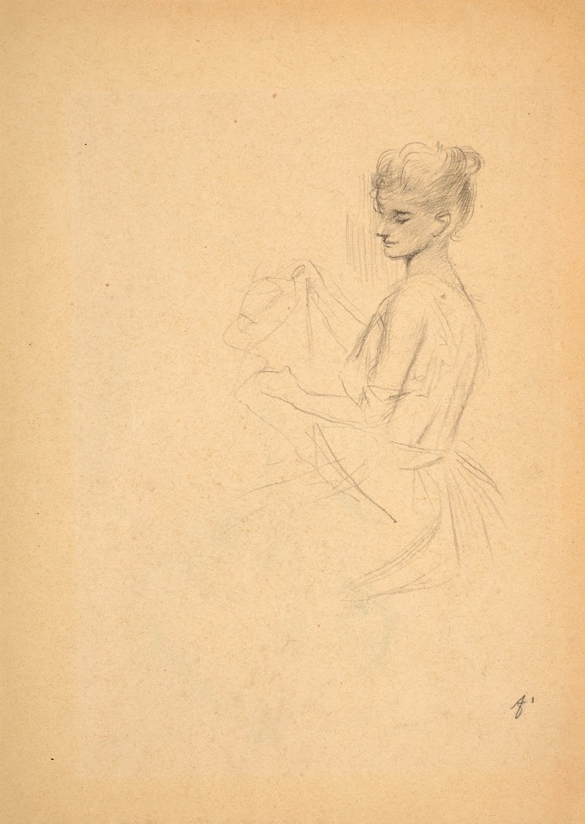 Study of a woman in profile