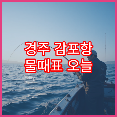 경주 감포항 물때표 오늘 기준 바다낚시 가능한 시간표