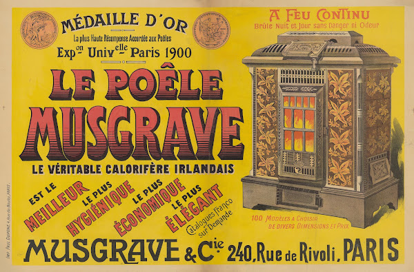 Le poêle MUSGRAVE le véritable calorifère irlandais 1901