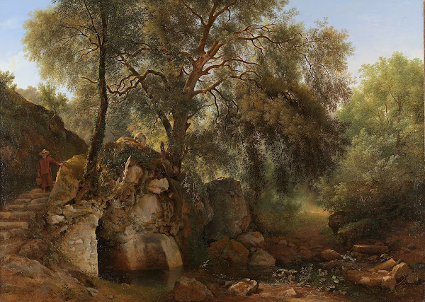View in the Park of the Villa Chigi at Ariccia 1822