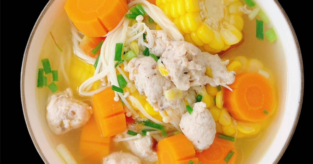 Canh nấm kim châm nấu mọc