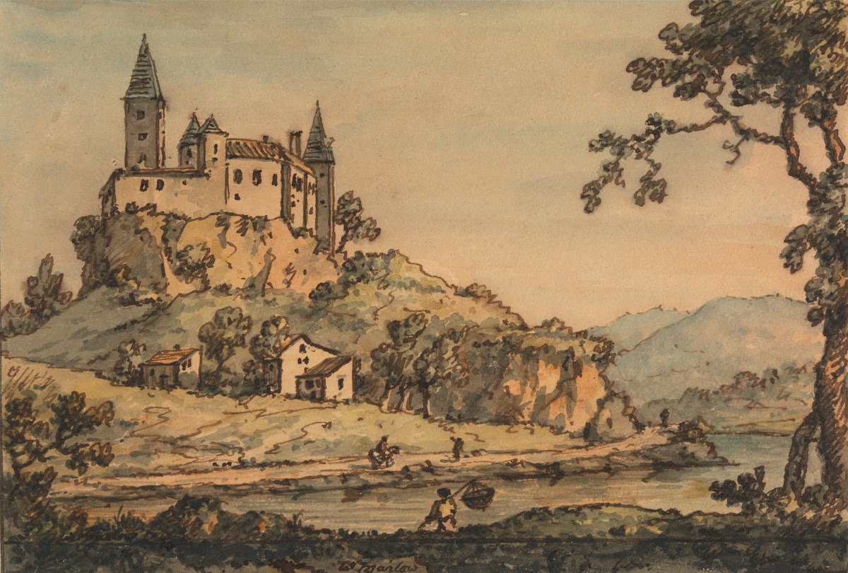 Castle Overlooking a River