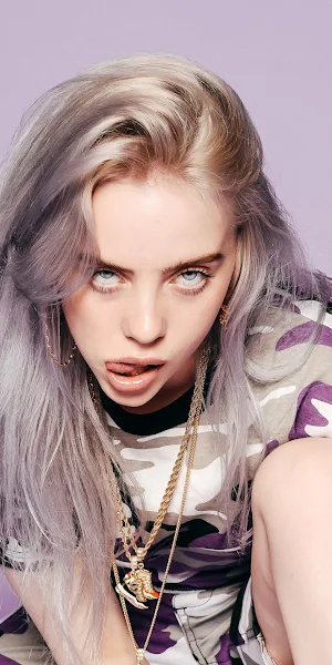 Billie Eilish, Singer, Celebrities, Tongue Out, Women 2K Wallpaper Background