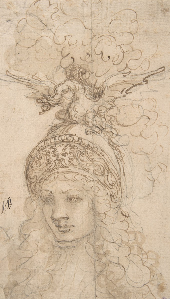 Design for a Helmet with a Dragon Presented in Frontal View 16521725