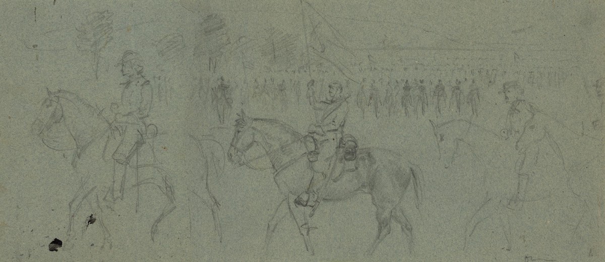 Advance of Custers brigade 1864