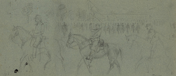 Advance of Custers brigade 1864
