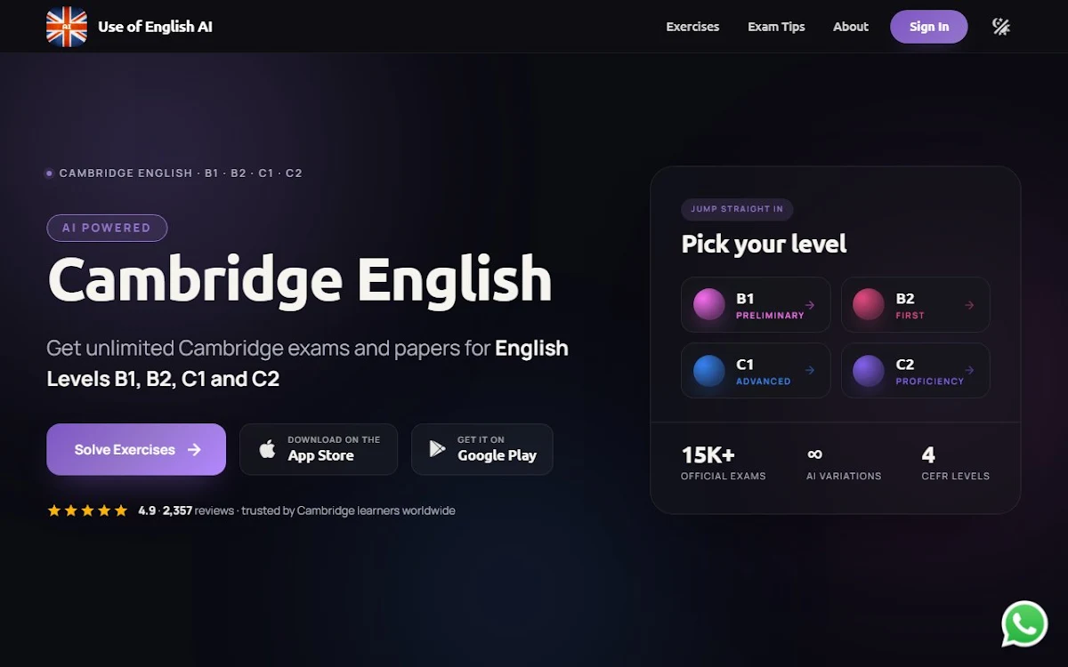 Captura de Use of English AI