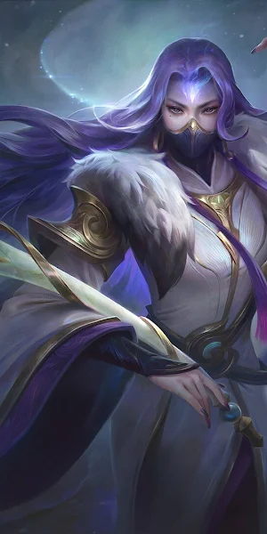 Arc Noir, Drawing, Women, Purple Hair, Mask Full HD Wallpaper Background