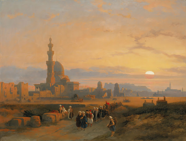 Procession before the tombs of the Caliphs Grand Cairo 1846