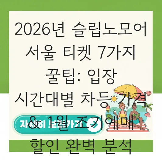 슬립노모어 서울 입장 시간대별 차등 가격 안내 및 1월 조기예매 10% 할인 혜택 대표 이미지