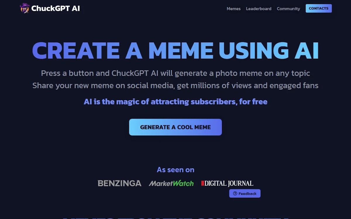 Captura de ChuckGPT AI